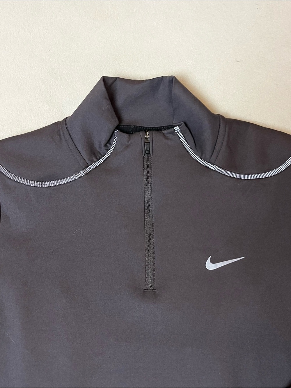 Nike Grey Therma-Fit ADV Women's Long-Sleeve Half-Zip Performance Top - Picture 7 of 12